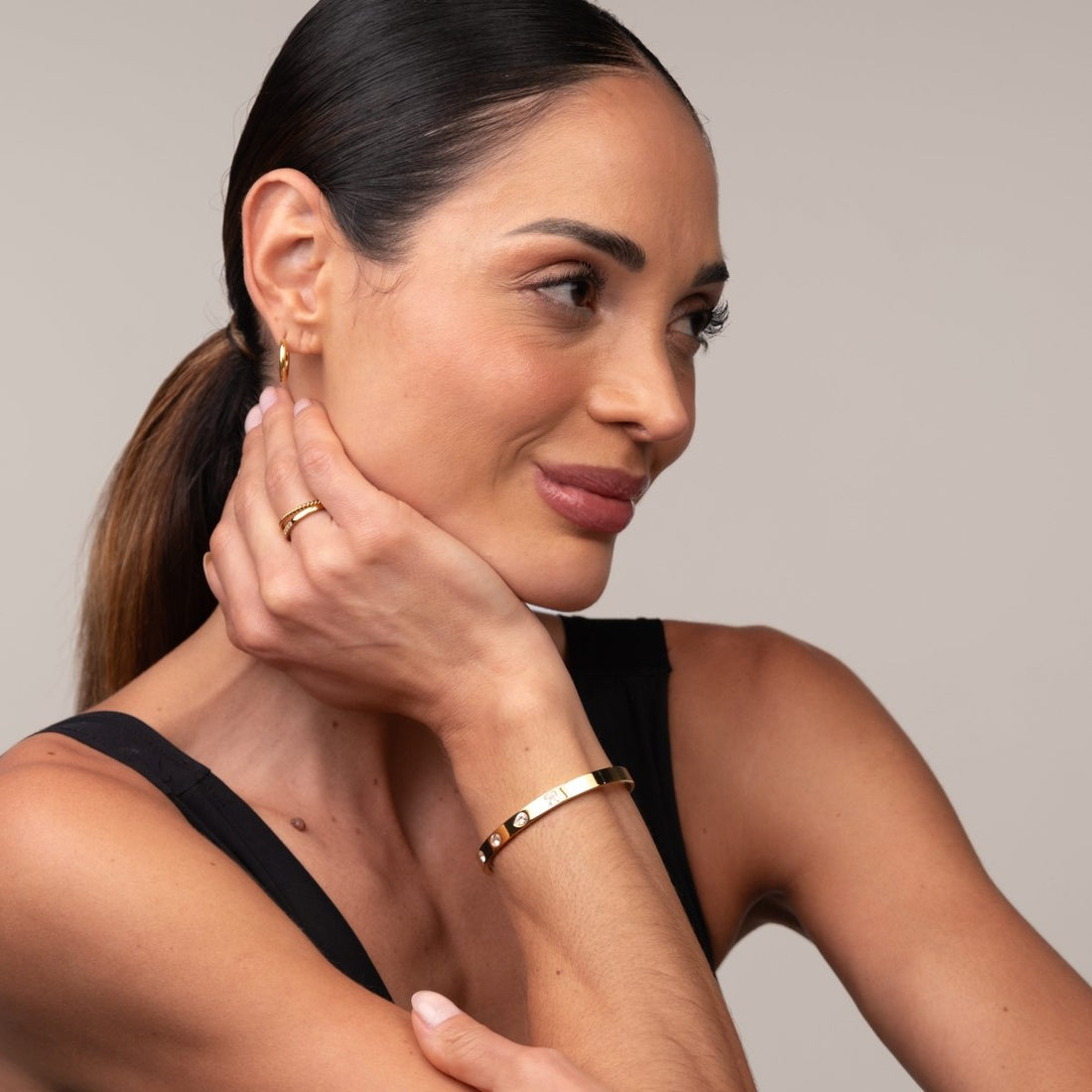 Bracelete Catherine Banhado em Ouro 18k - Murano Joias