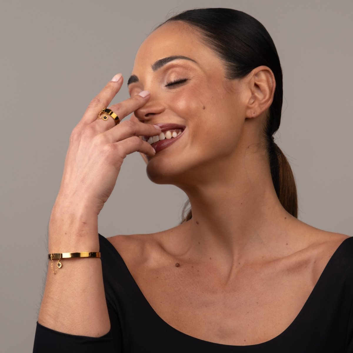Bracelete Charme Banhado em Ouro 18K - Murano Joias