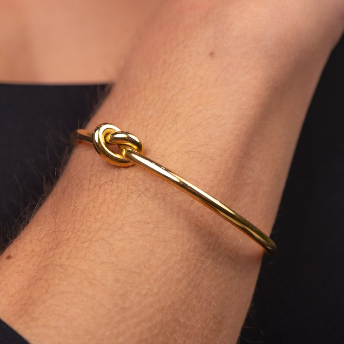 Bracelete Com Nó Central Banhado em Ouro 18K - Murano Joias