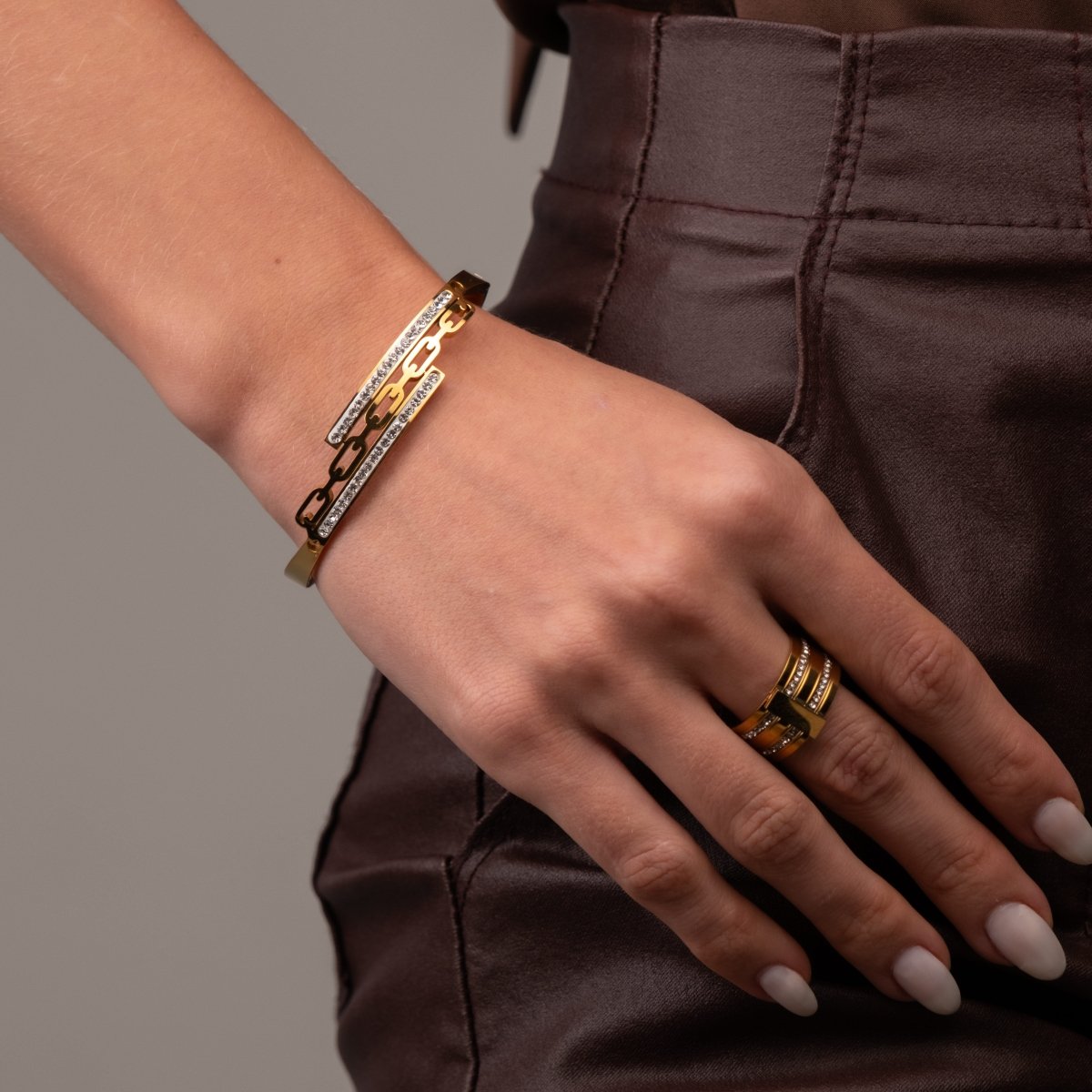 Bracelete Donatela Banhado em Ouro 18K - Murano Joias