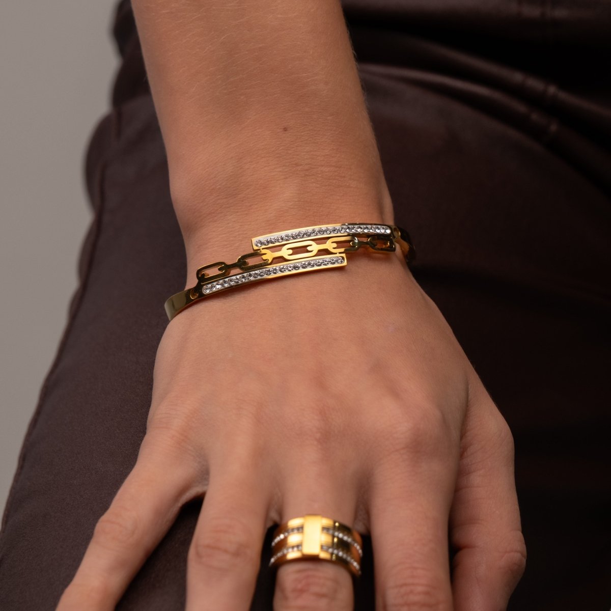 Bracelete Donatela Banhado em Ouro 18K - Murano Joias