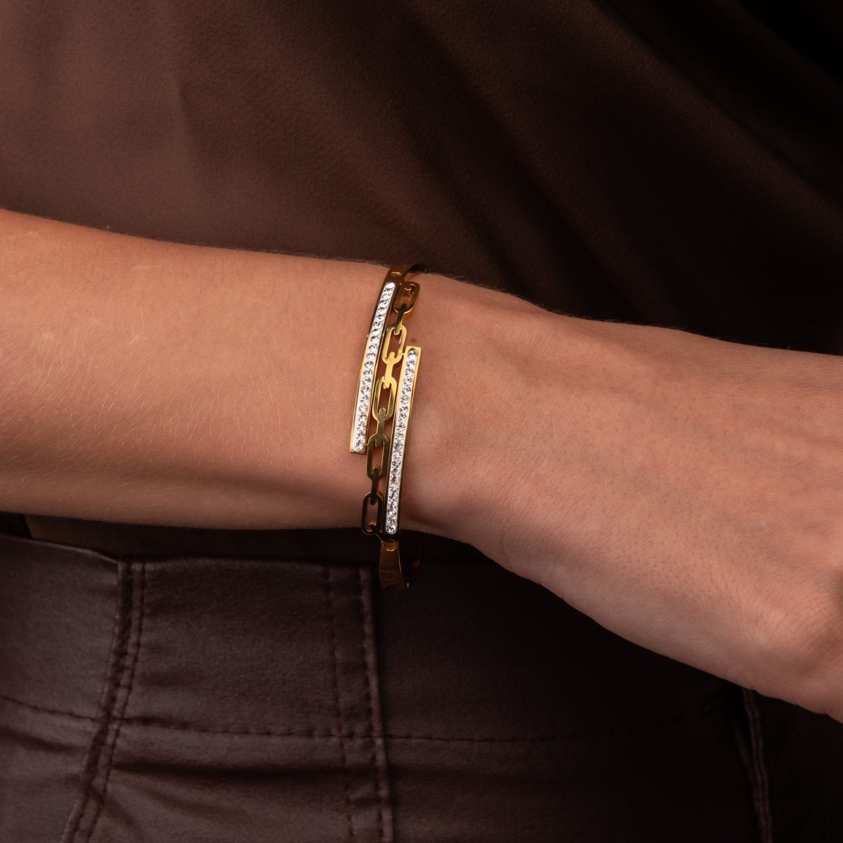 Bracelete Donatela Banhado em Ouro 18K - Murano Joias