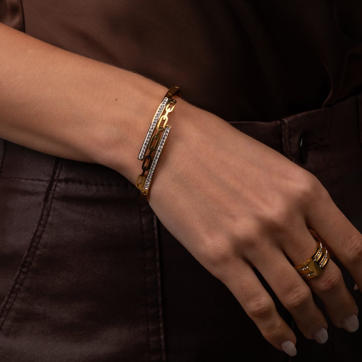Bracelete Donatela Banhado em Ouro 18K - Murano Joias