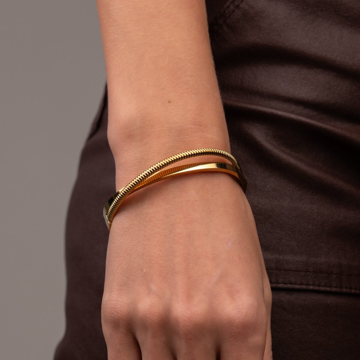 Bracelete Dupla Harmonia Banhado em Ouro 18k - Murano Joias