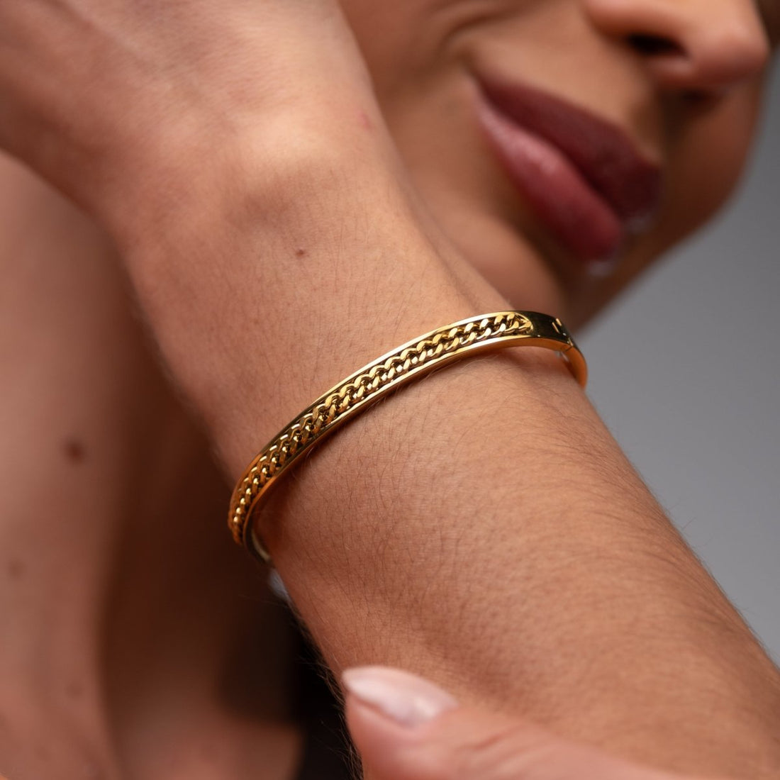 Bracelete Elos Banhado em Ouro 18K - Murano Joias