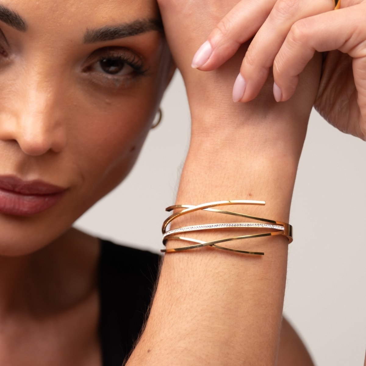 Bracelete Florence Zircônia Banhada em Ouro 18K - Murano Joias