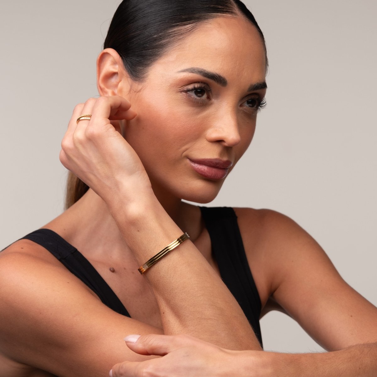 Bracelete Hanna Banhado em Ouro 18k - Murano Joias