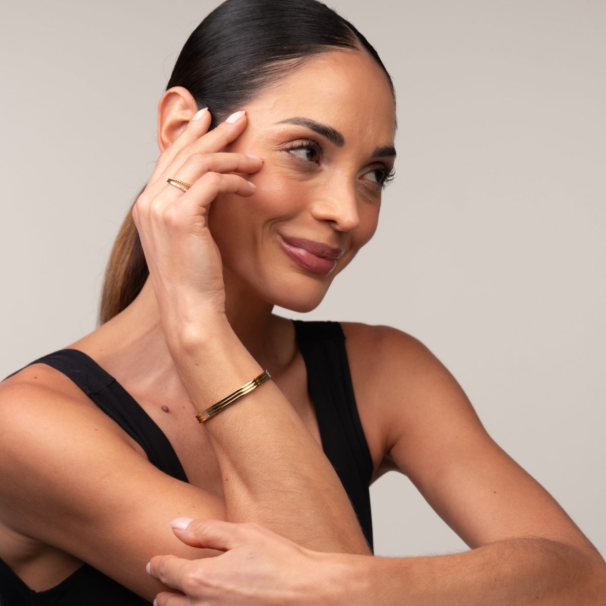 Bracelete Hanna Banhado em Ouro 18k - Murano Joias