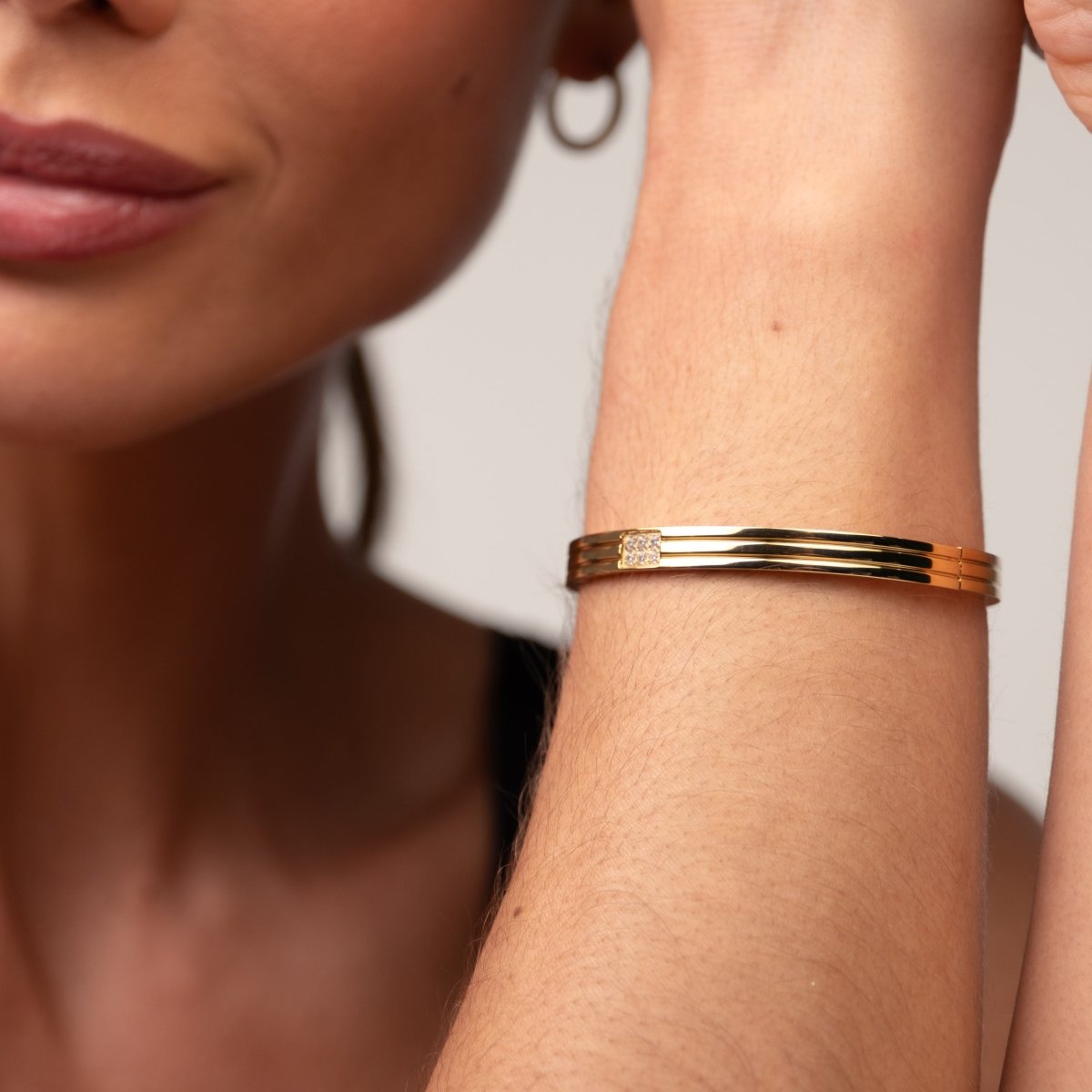 Bracelete Hanna Banhado em Ouro 18k - Murano Joias
