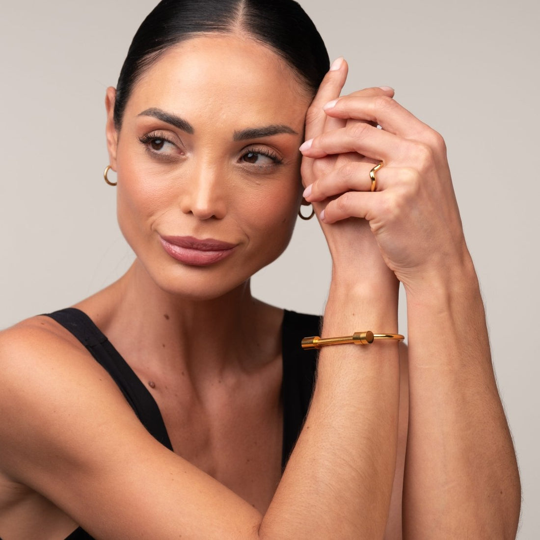 Bracelete Manguito Parafuso Banhado em Ouro 18K - Murano Joias