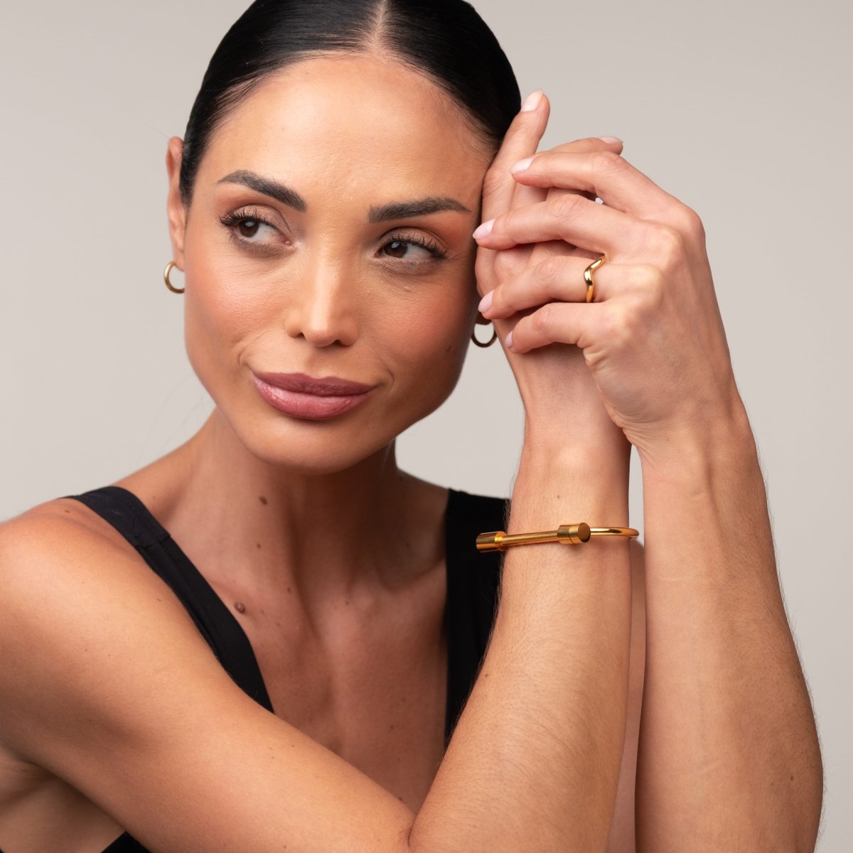 Bracelete Manguito Parafuso Banhado em Ouro 18K - Murano Joias