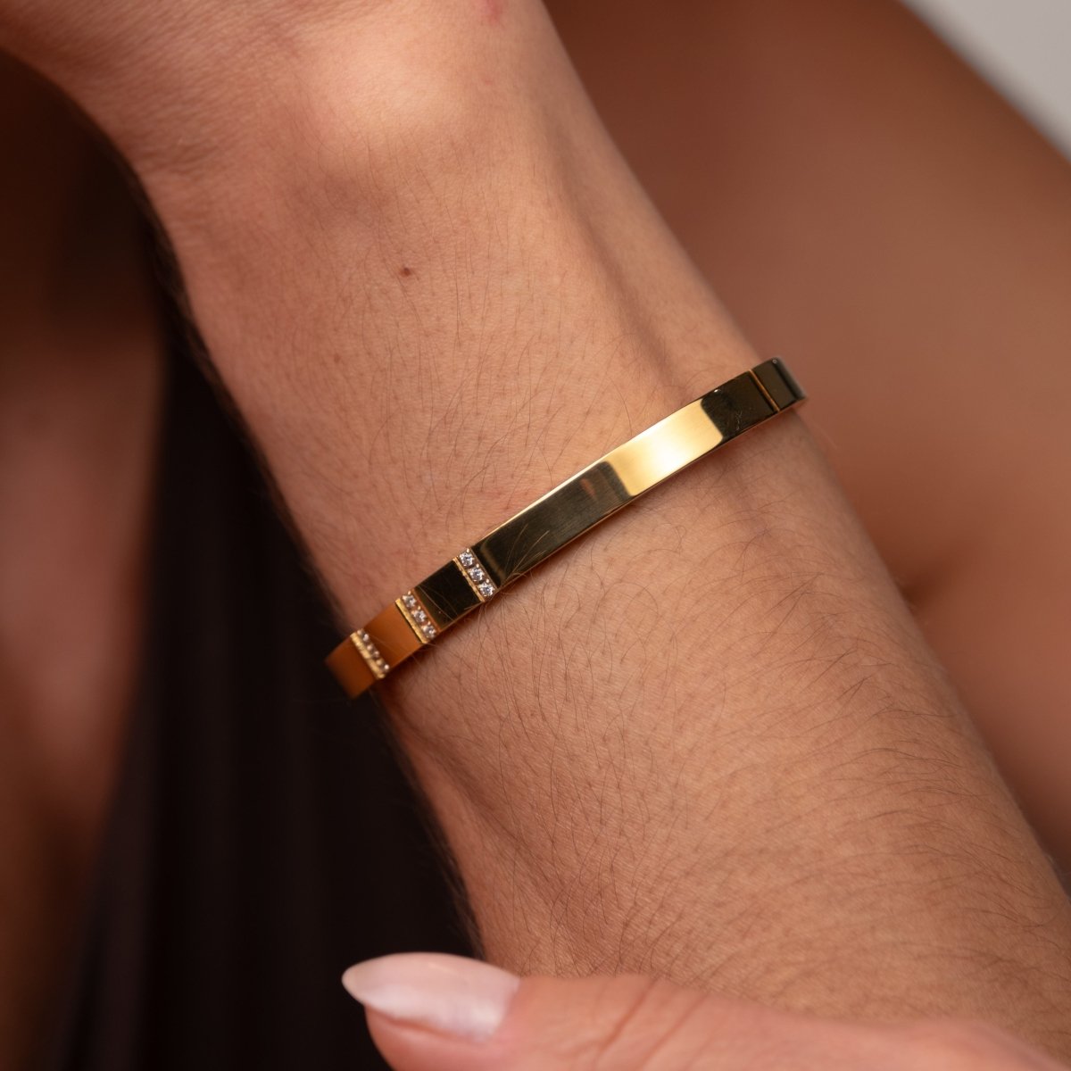Bracelete Minimal Banhado em Ouro 18k - Murano Joias
