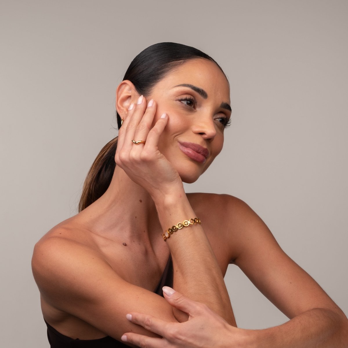 Bracelete Olivia Pedra Zircônia Banhado em Ouro 18k - Murano Joias