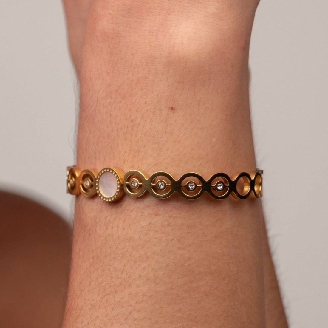 Bracelete Olivia Pedra Zircônia Banhado em Ouro 18k - Murano Joias