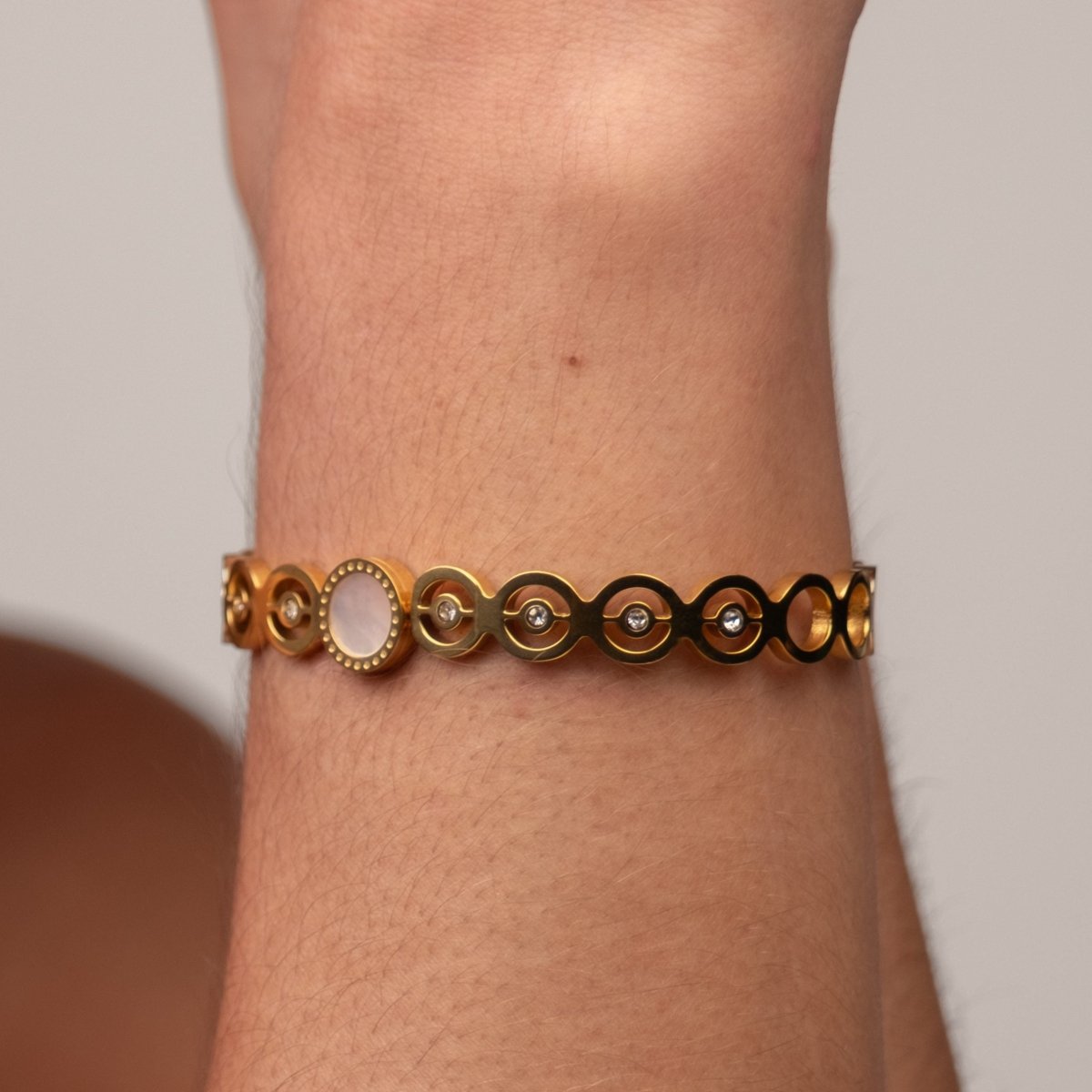 Bracelete Olivia Pedra Zircônia Banhado em Ouro 18k - Murano Joias