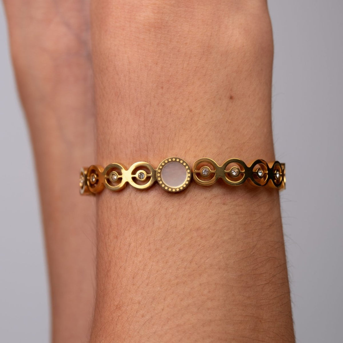 Bracelete Olivia Pedra Zircônia Banhado em Ouro 18k - Murano Joias