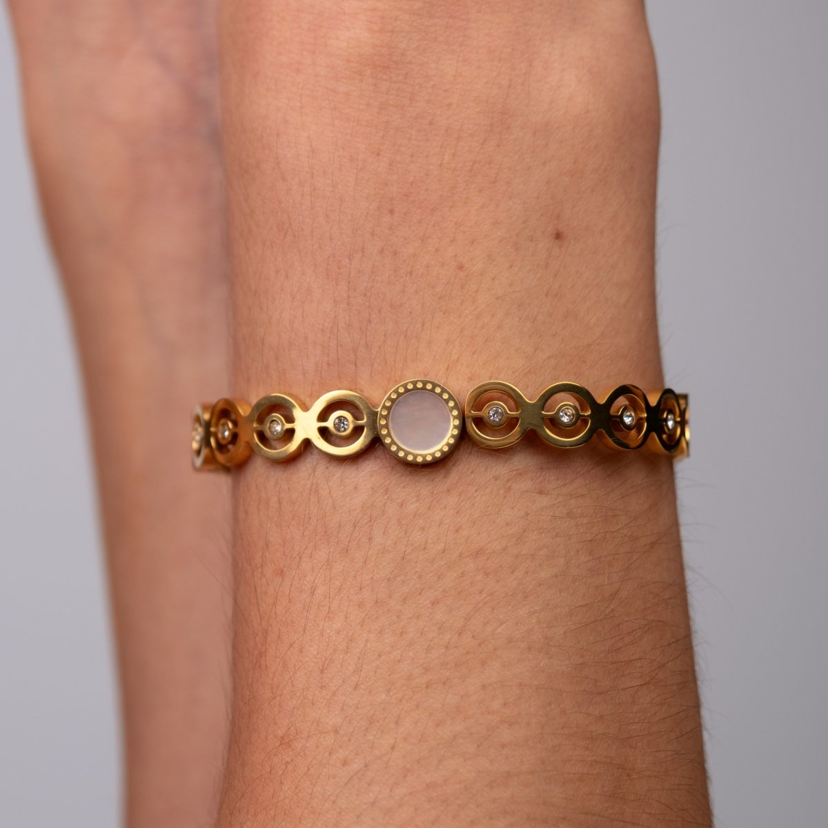 Bracelete Olivia Pedra Zircônia Banhado em Ouro 18k - Murano Joias