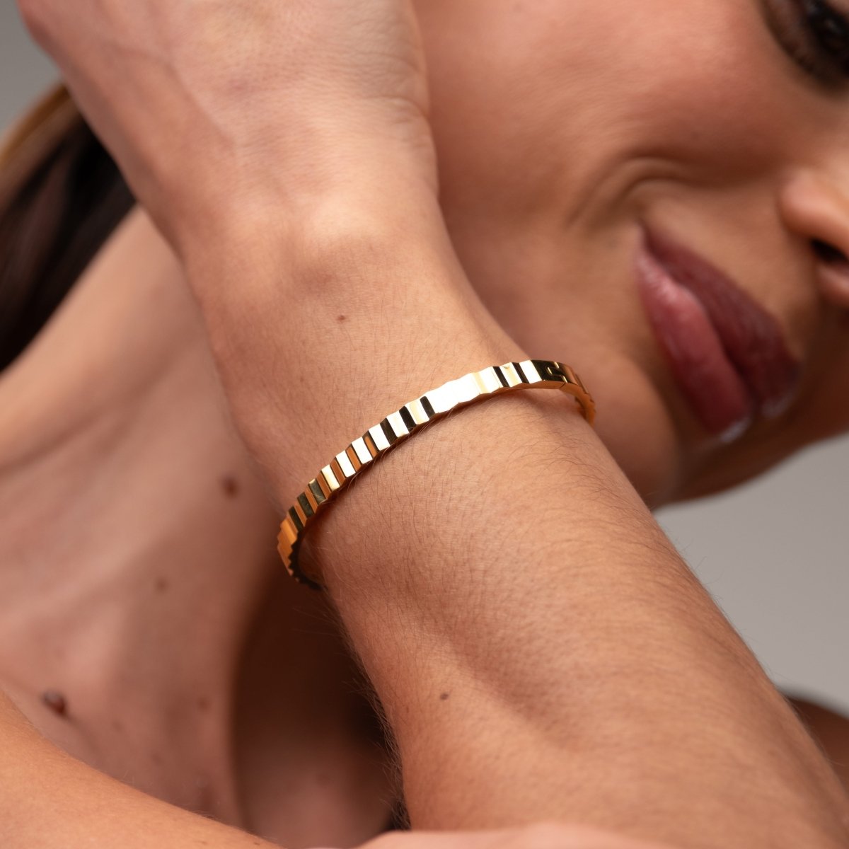 Bracelete Ripple Banhado em Ouro 18k - Murano Joias