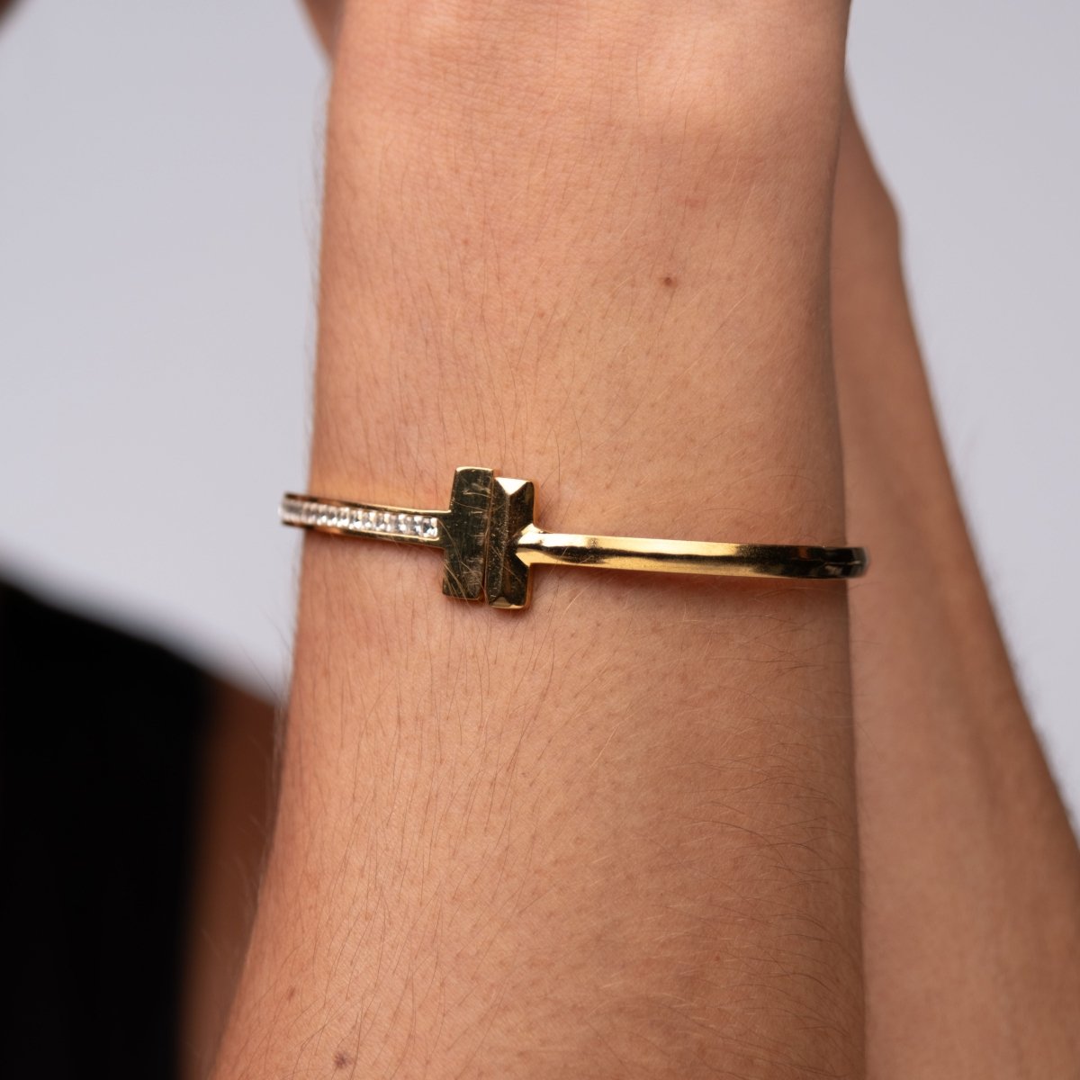 Bracelete T-Bar Elegance Banhado em Ouro 18k - Murano Joias