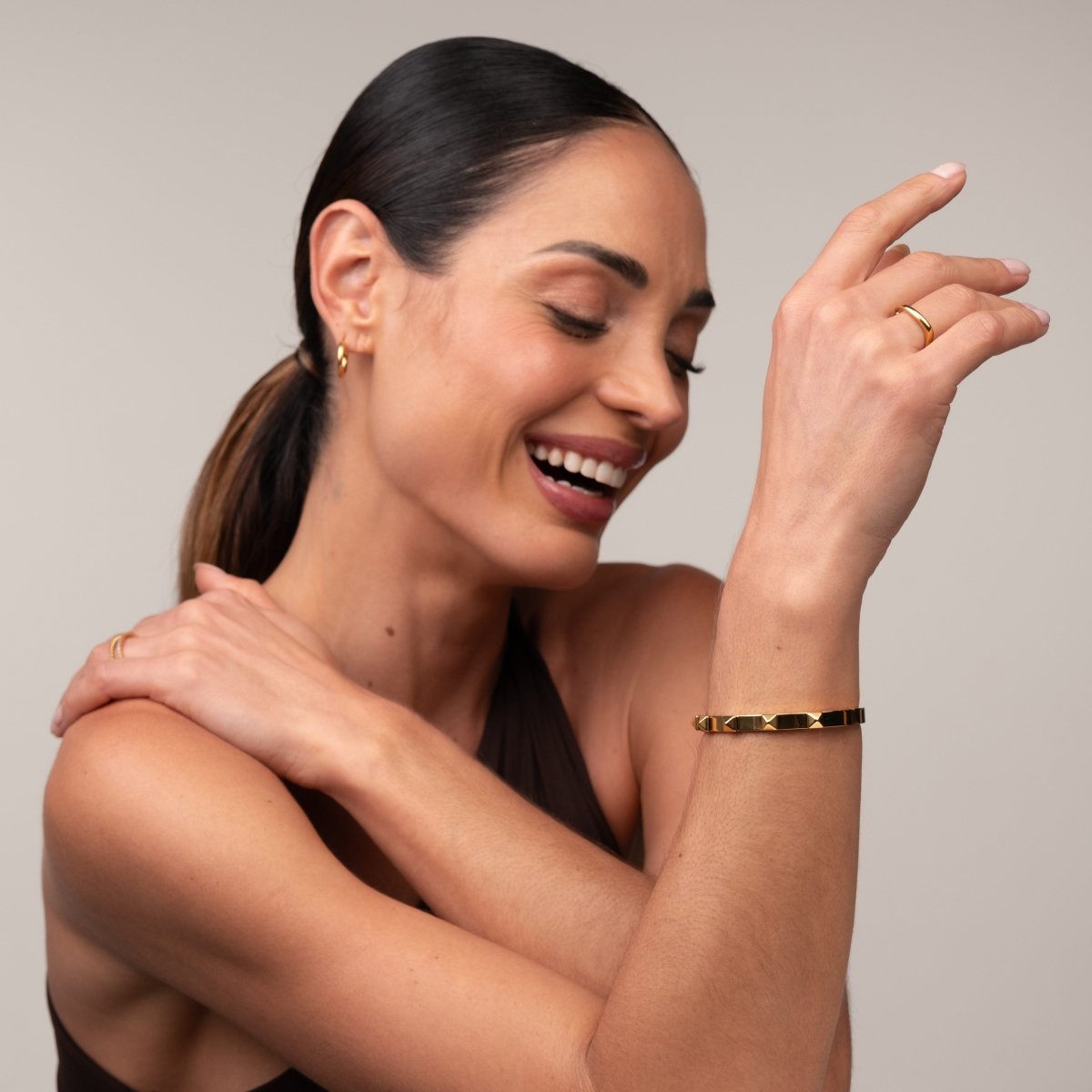 Bracelete Tachas Banhado em Ouro 18K - Murano Joias