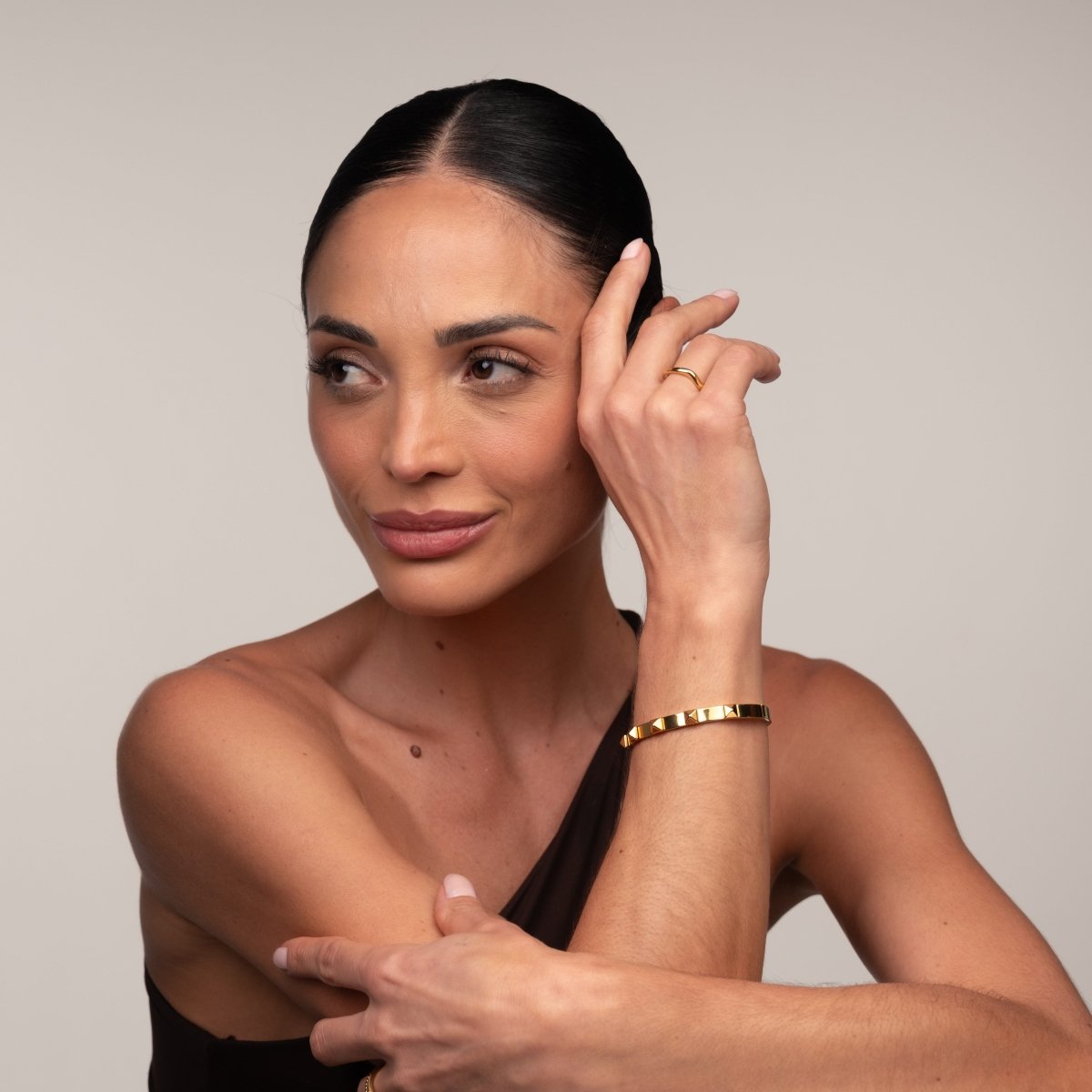 Bracelete Tachas Banhado em Ouro 18K - Murano Joias