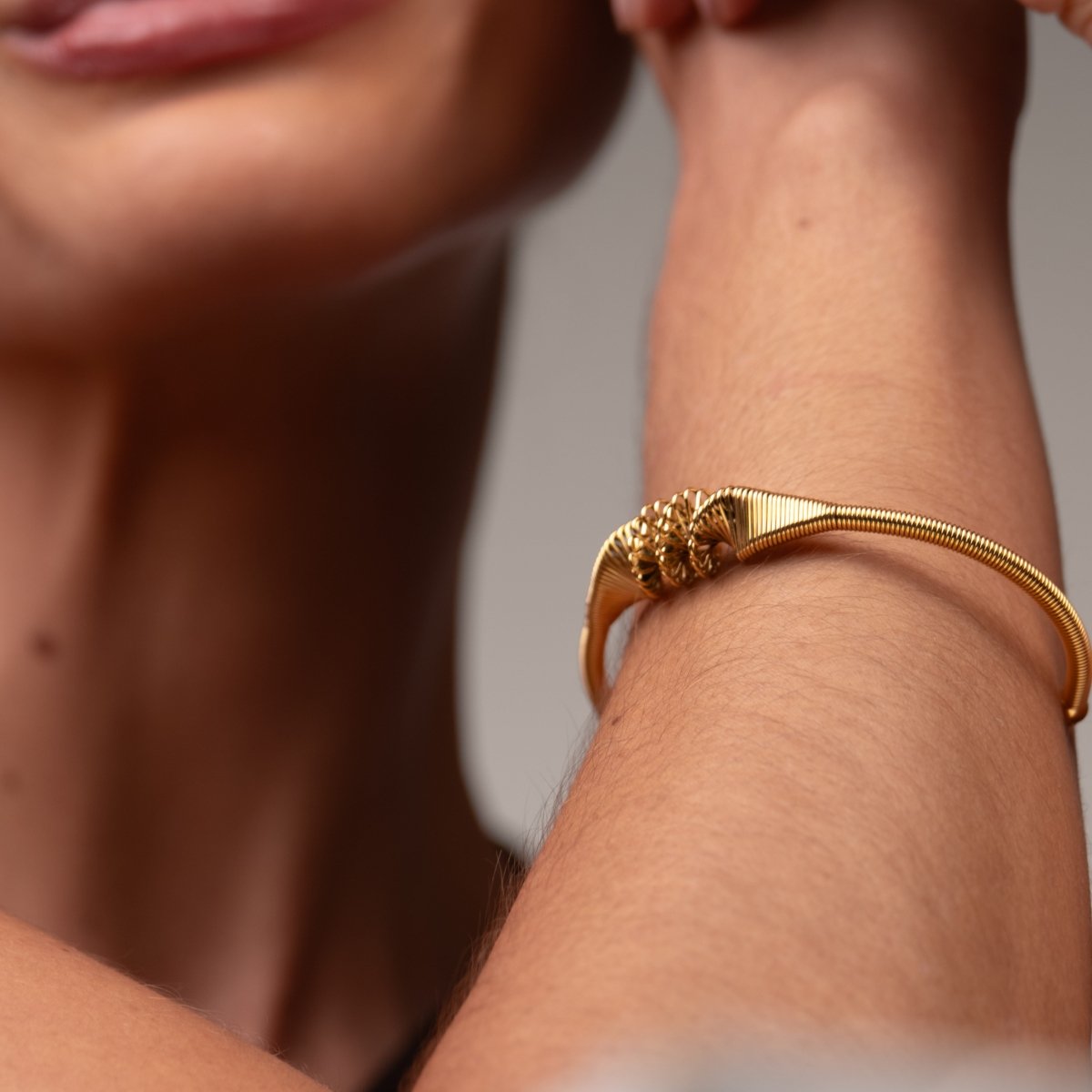 Bracelete Wave Banhado em Ouro 18K - Murano Joias