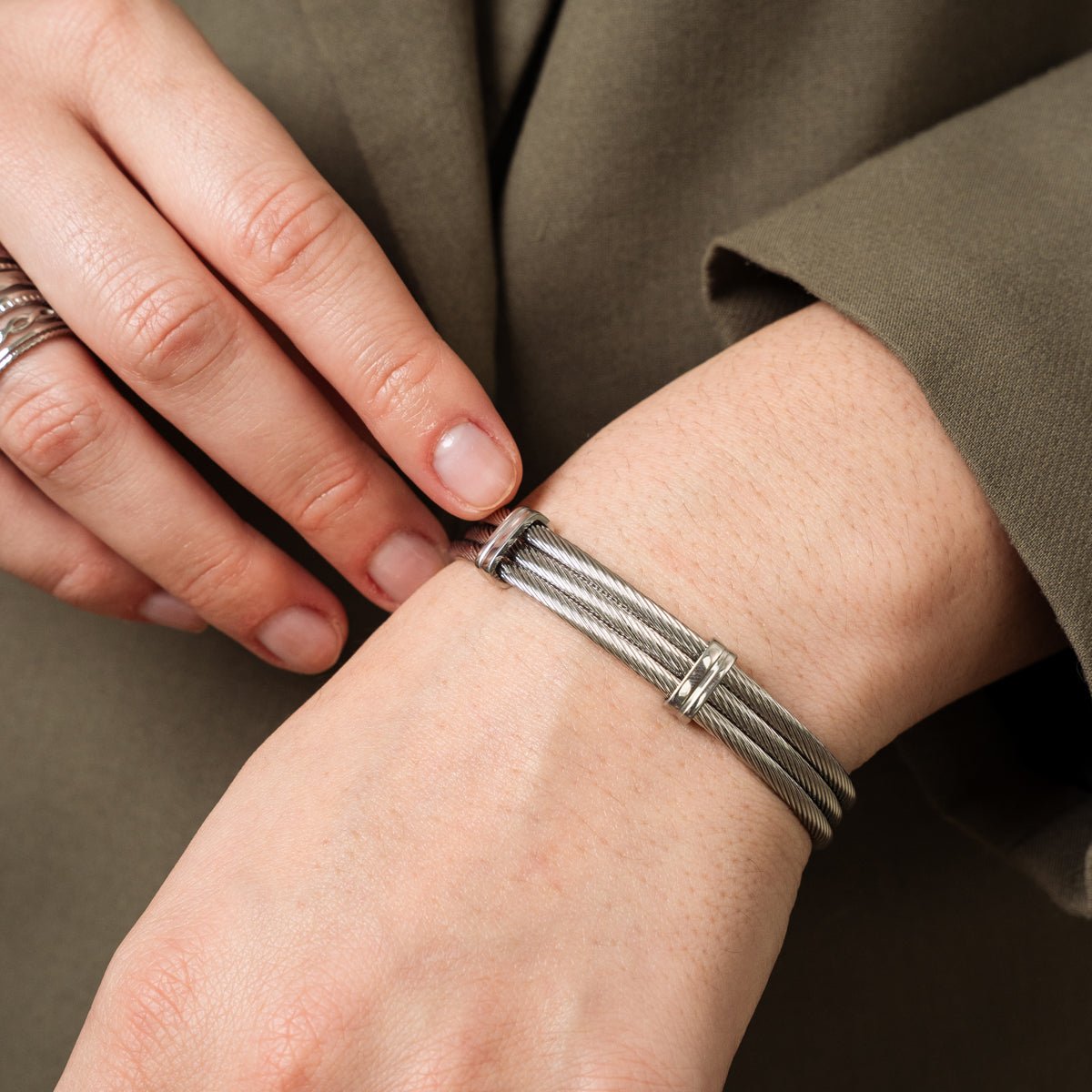 Bracelete Wire - Prata - Murano Joias