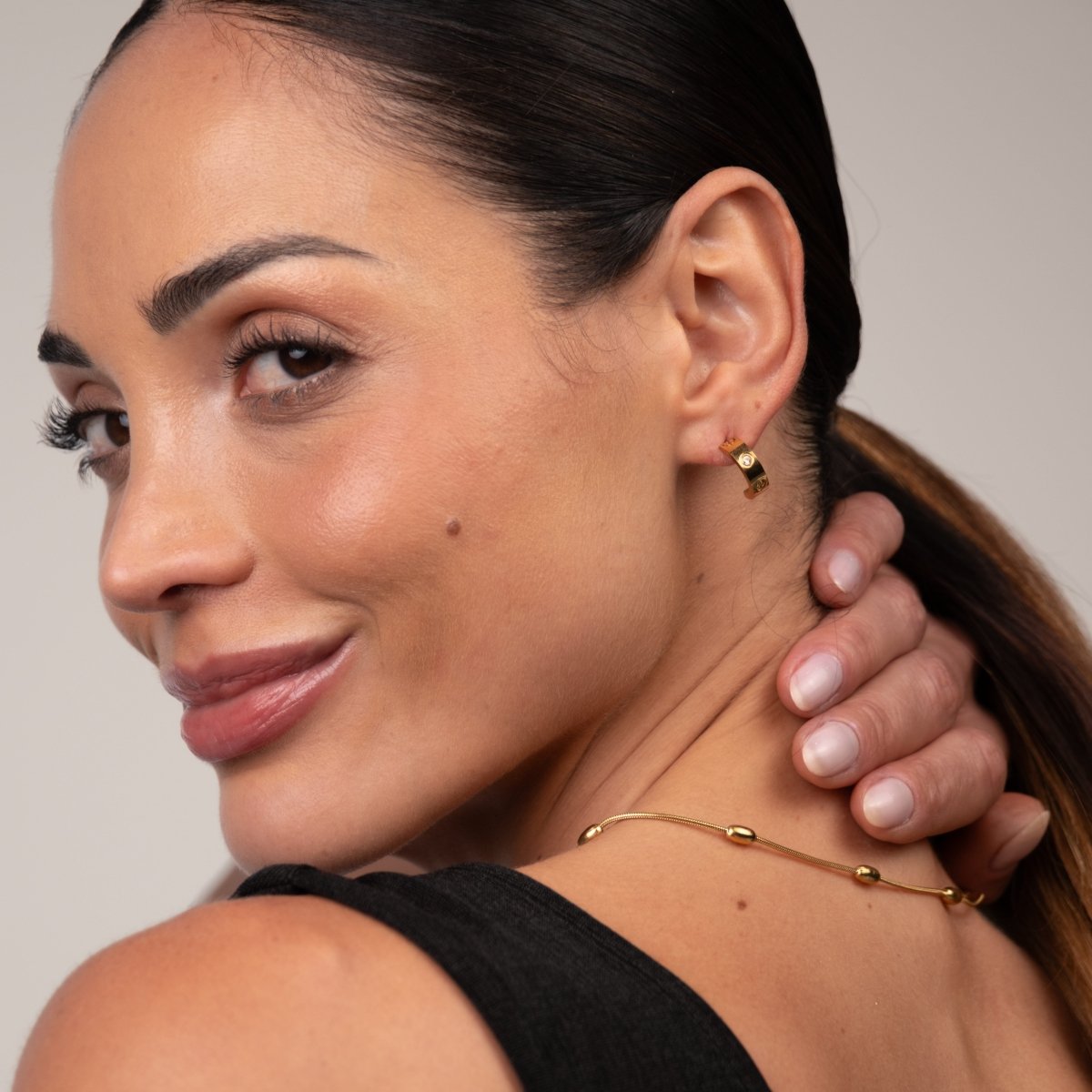 Brinco Argola Twist Banhado em Ouro 18K - Murano Joias