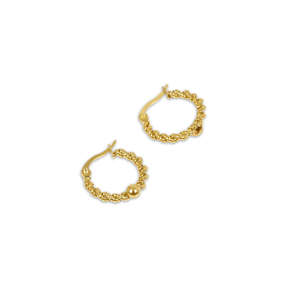 Brinco Argola Twist Banhado em Ouro 18K - Murano Joias