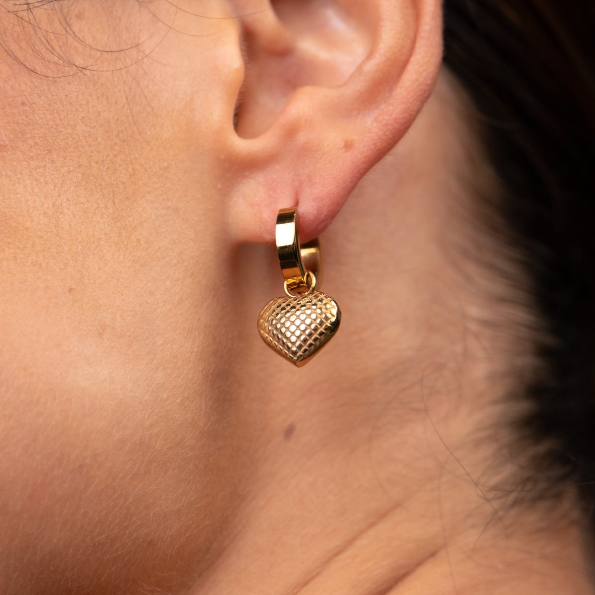 Brinco Argolinha Love Banhado em Ouro 18K - Murano Joias