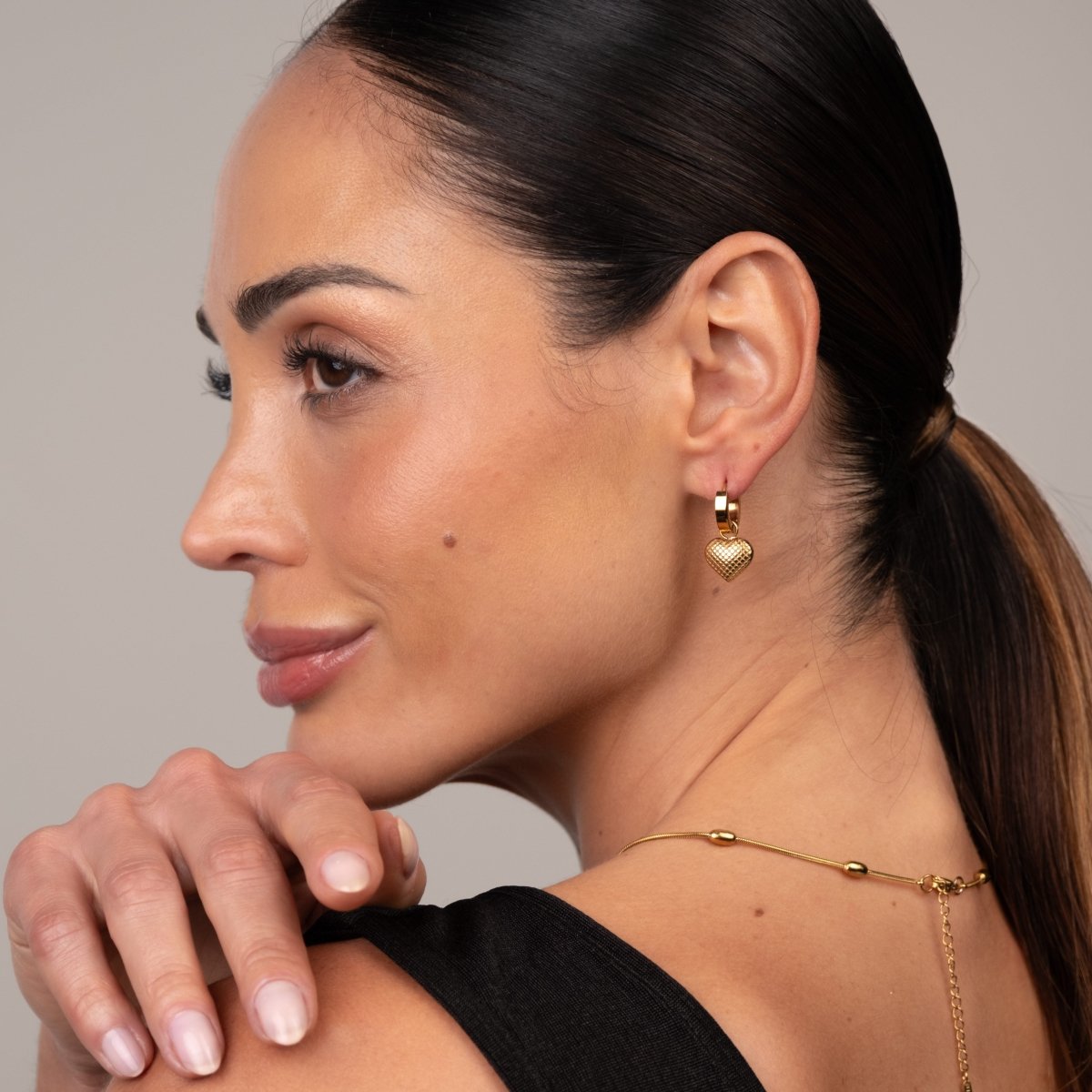 Brinco Argolinha Love Banhado em Ouro 18K - Murano Joias