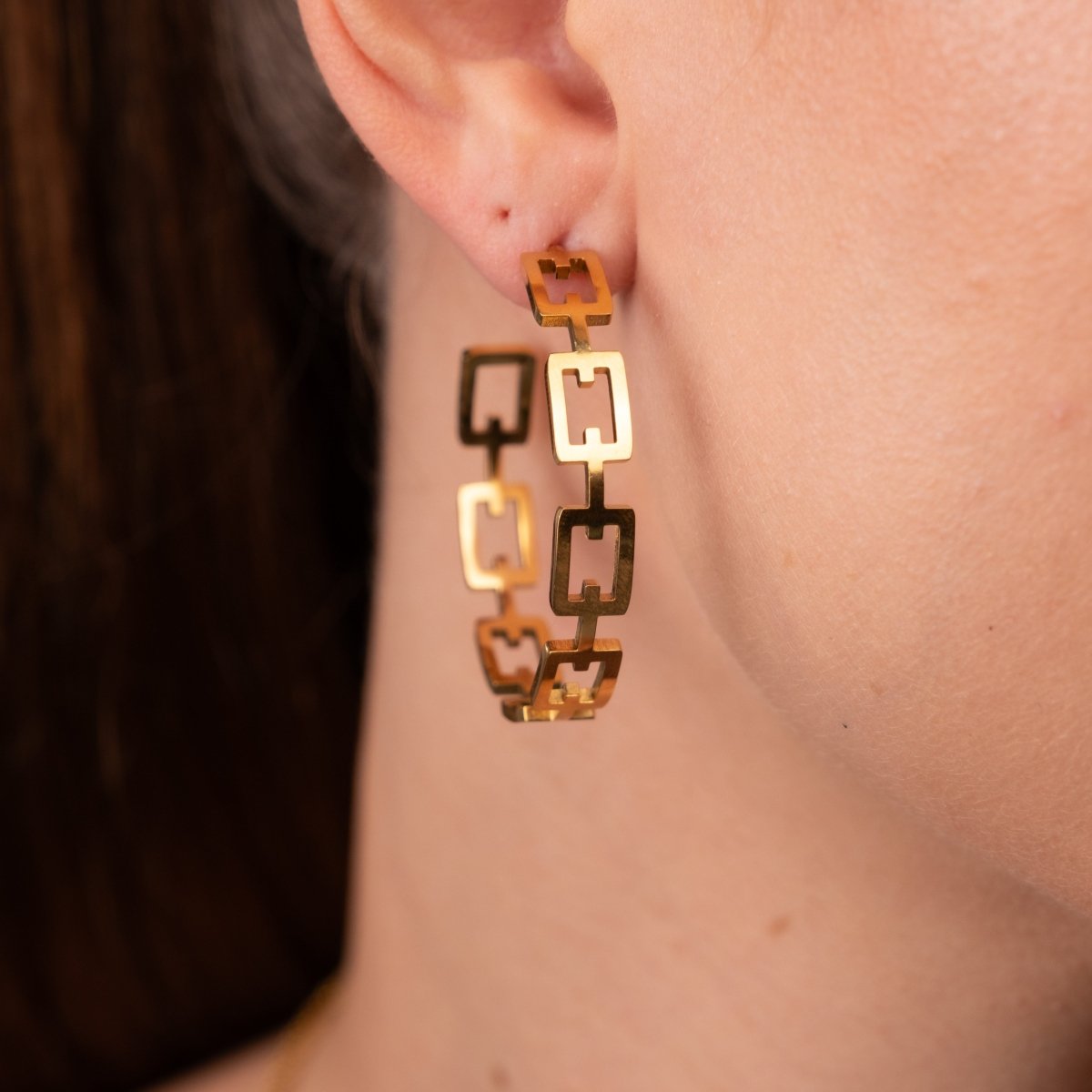 Brinco de Argola Alexandra Banhado em Ouro 18K - Murano Joias