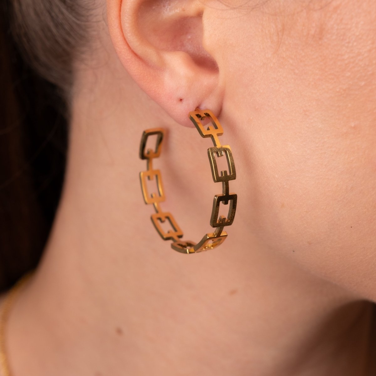 Brinco de Argola Alexandra Banhado em Ouro 18K - Murano Joias