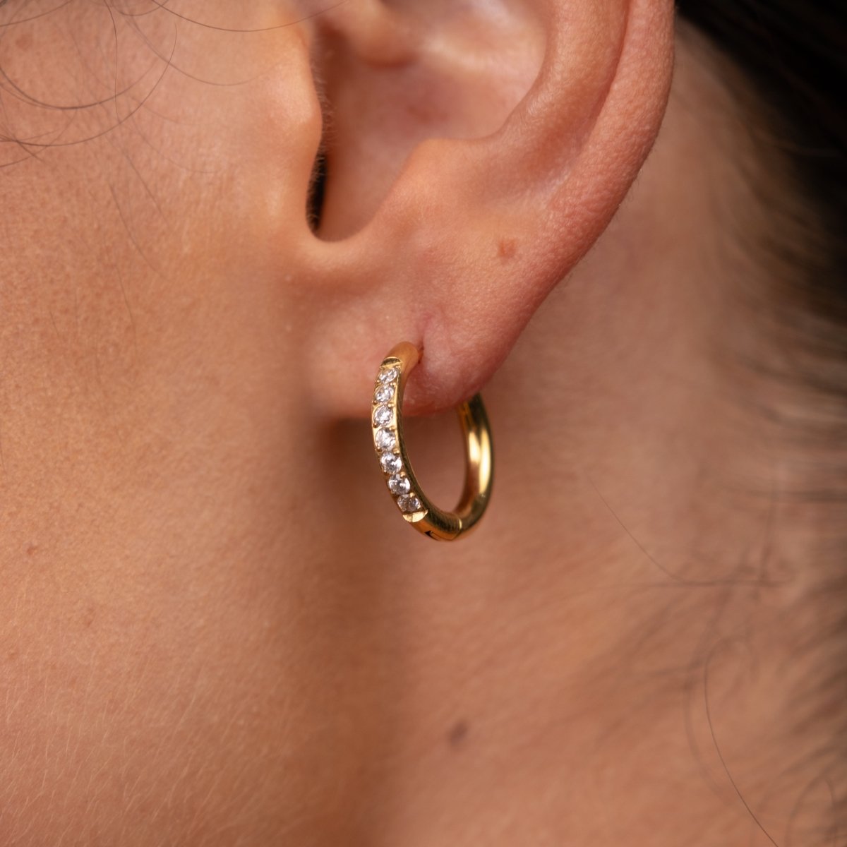Brinco de Argola Arielle Banhado em Ouro 18K - Murano Joias