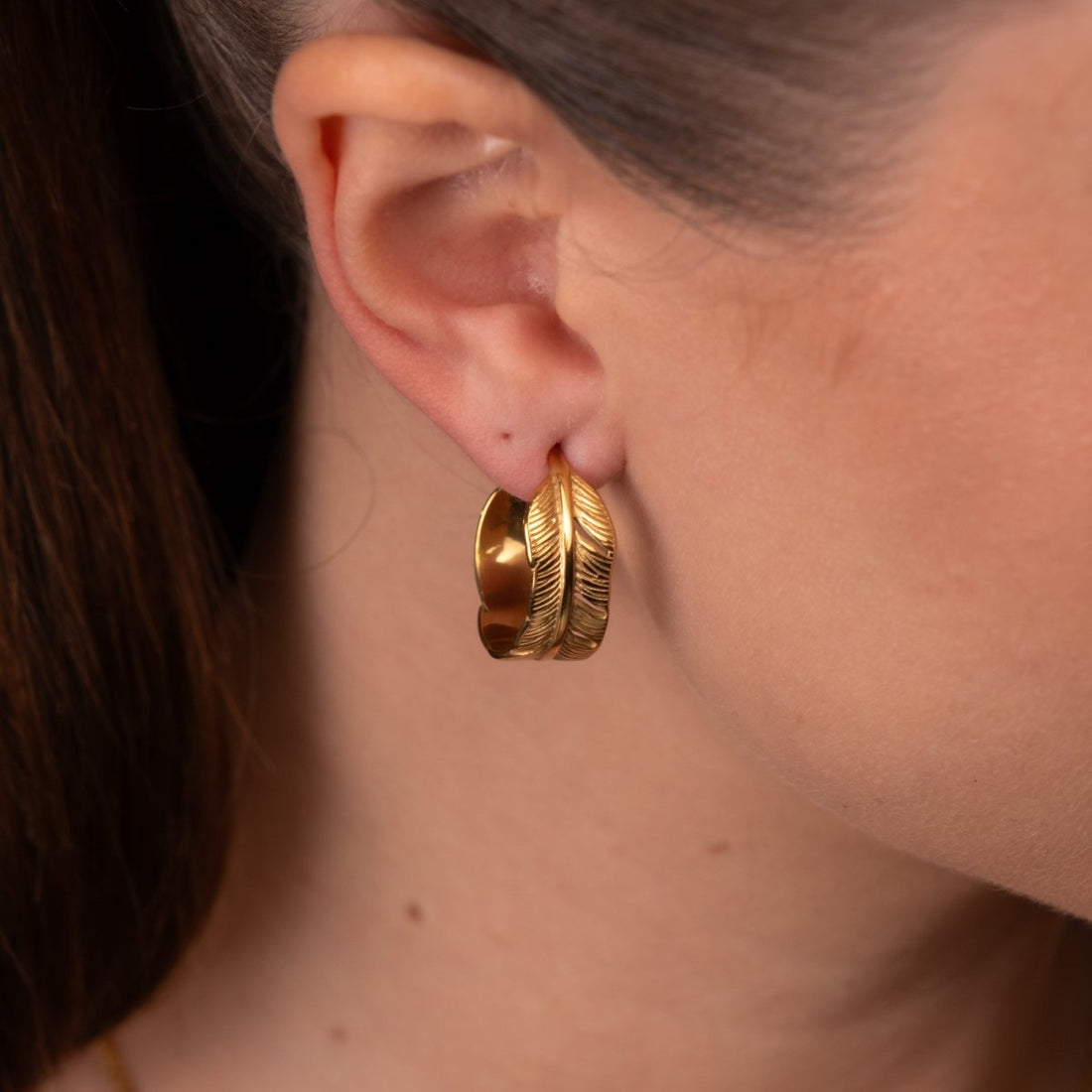 Brinco de Argola Atena Banhado em Ouro 18K - Murano Joias