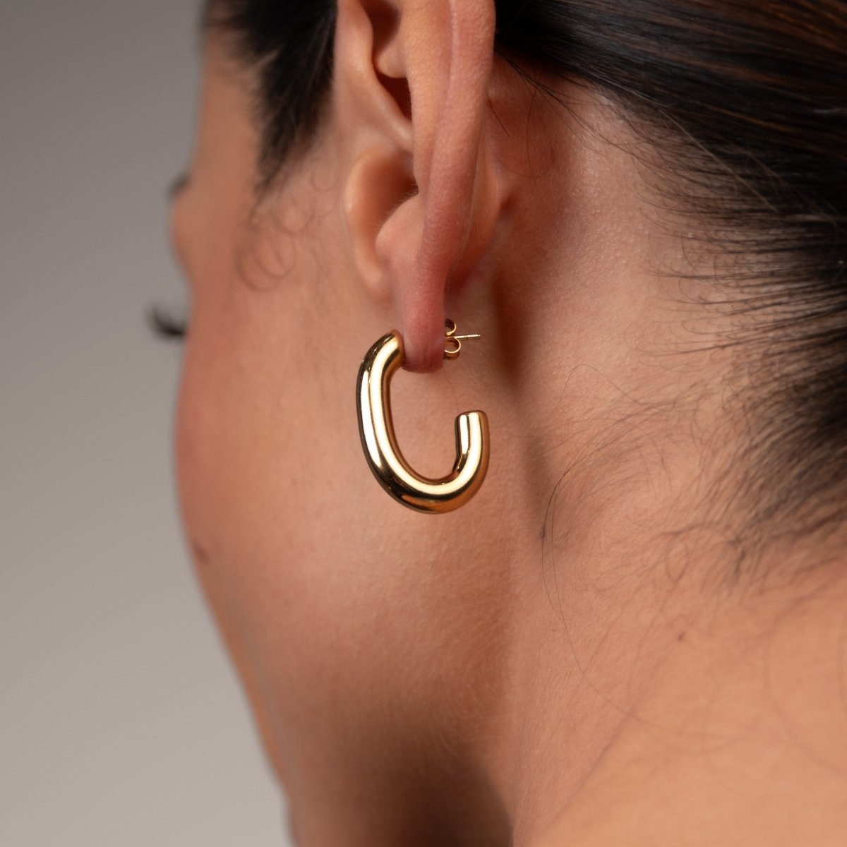 Brinco de Argola Isabella Malha Banhado em Ouro 18K - Murano Joias