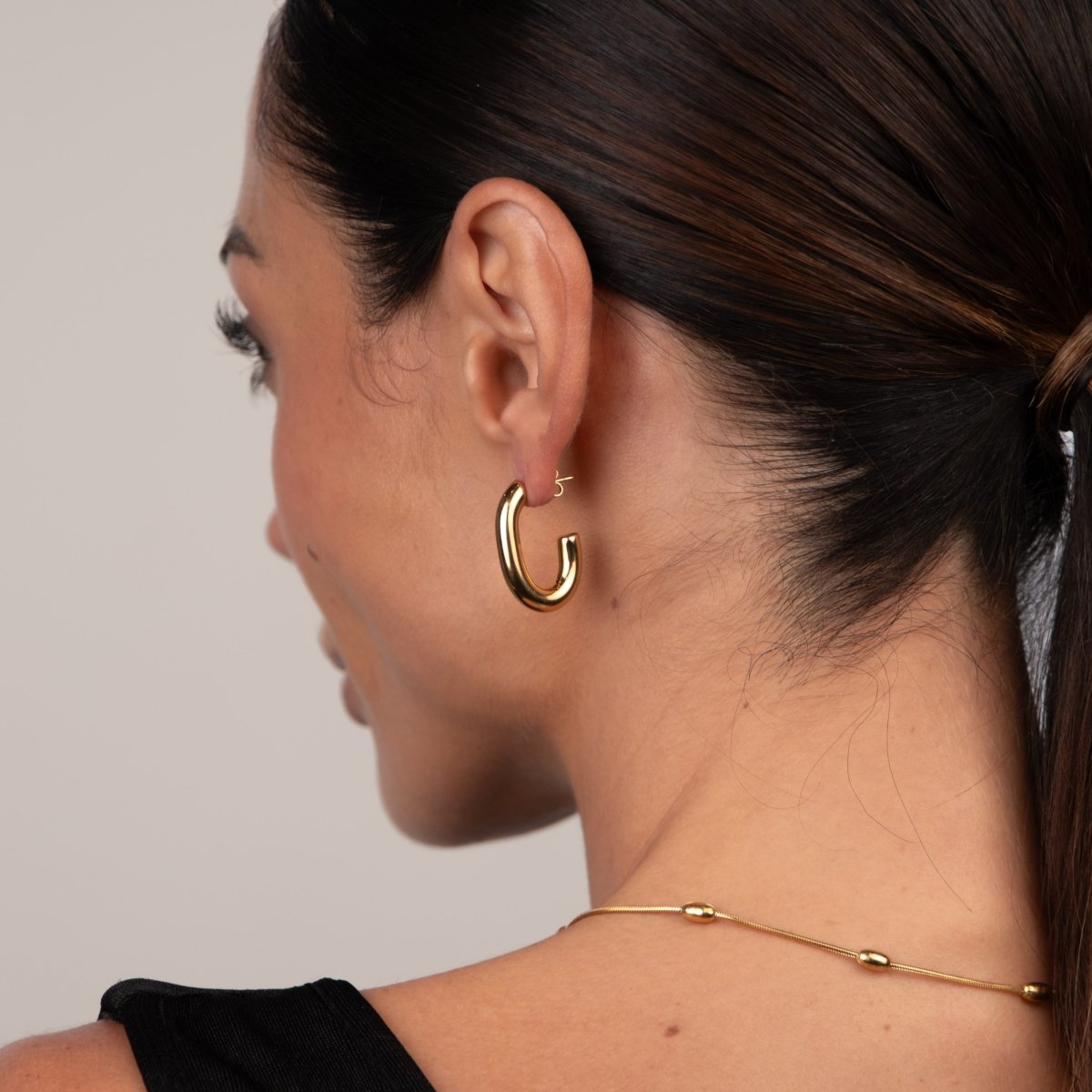 Brinco de Argola Isabella Malha Banhado em Ouro 18K - Murano Joias