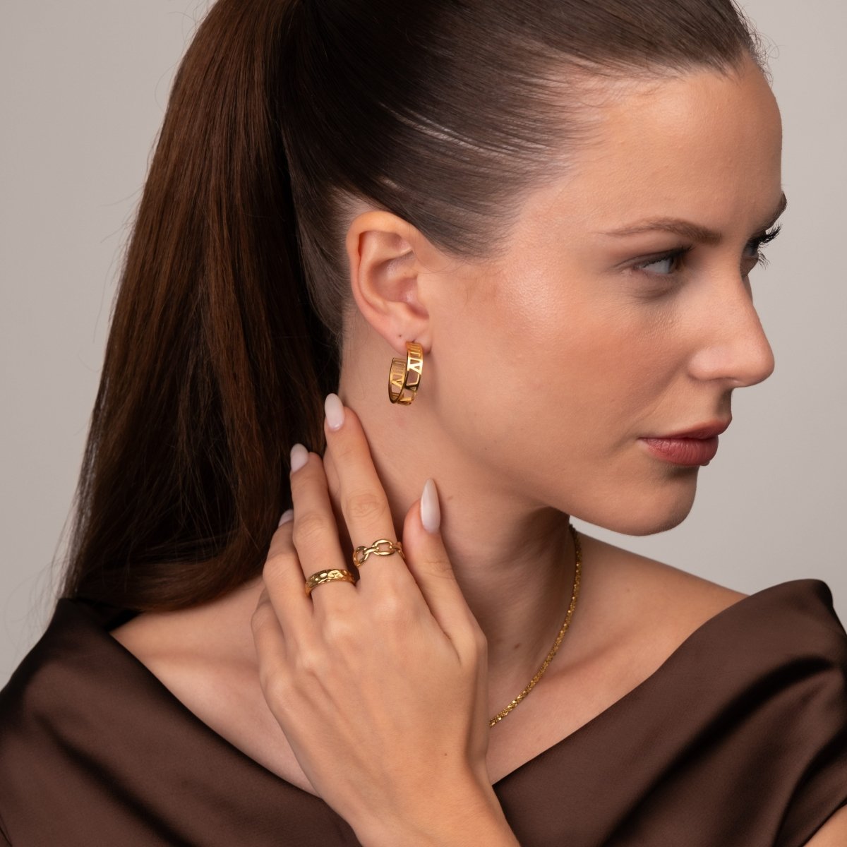 Brinco de Argola Numeral Banhado em Ouro 18K - Murano Joias
