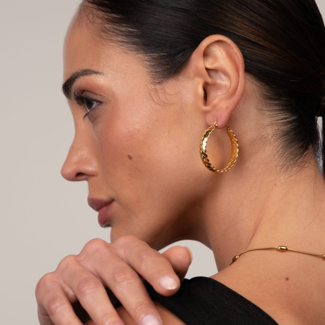 Brinco de Argola Pompeia Banhado em Ouro 18K - Murano Joias