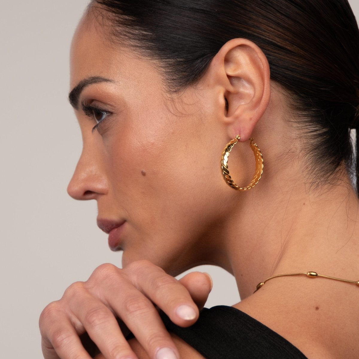 Brinco de Argola Pompeia Banhado em Ouro 18K - Murano Joias