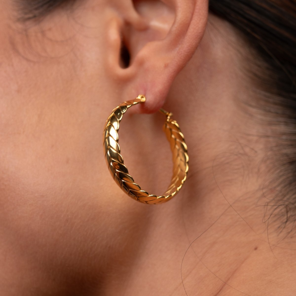 Brinco de Argola Pompeia Banhado em Ouro 18K - Murano Joias