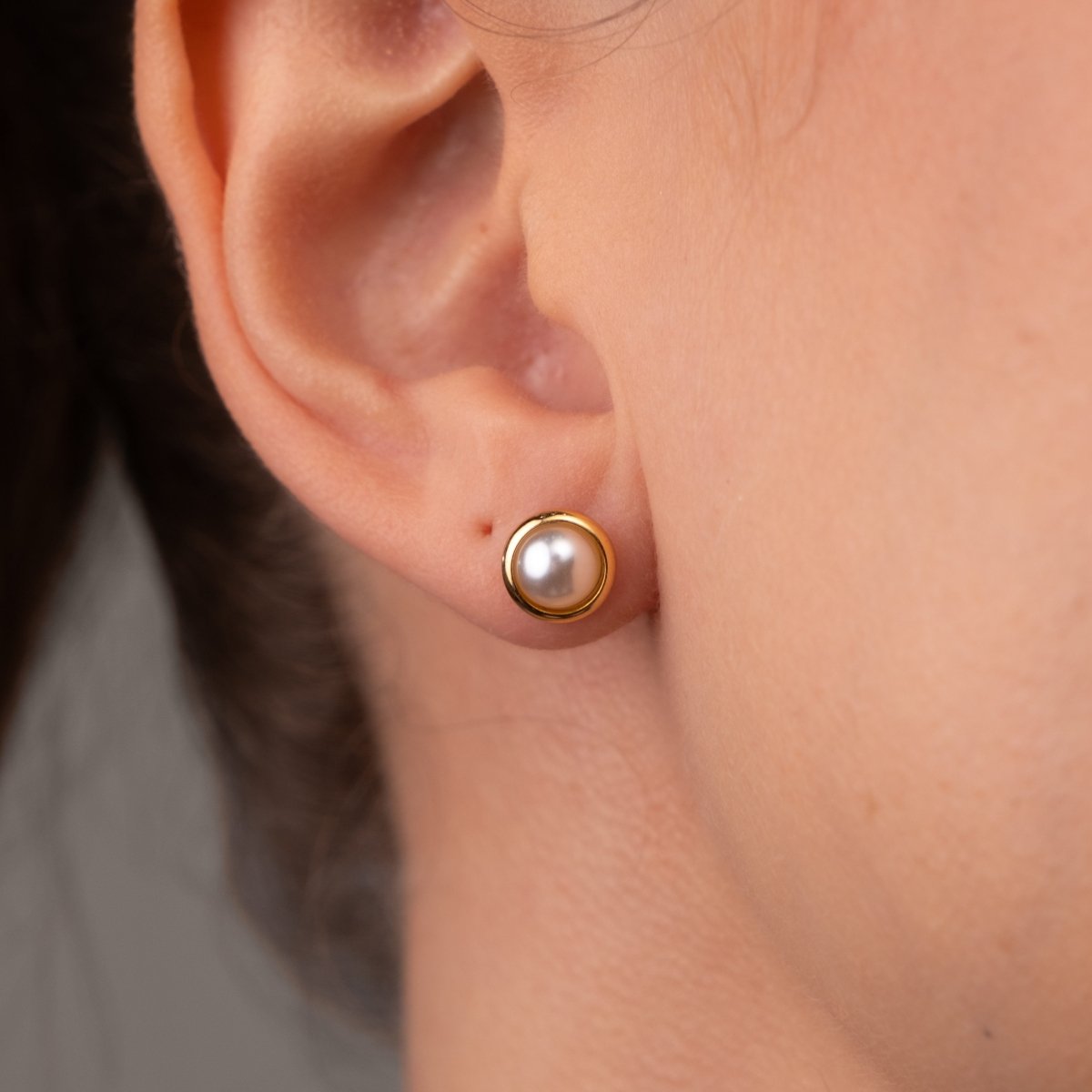 Brinco Pérola Solitária Banhado em Ouro 18K - Murano Joias