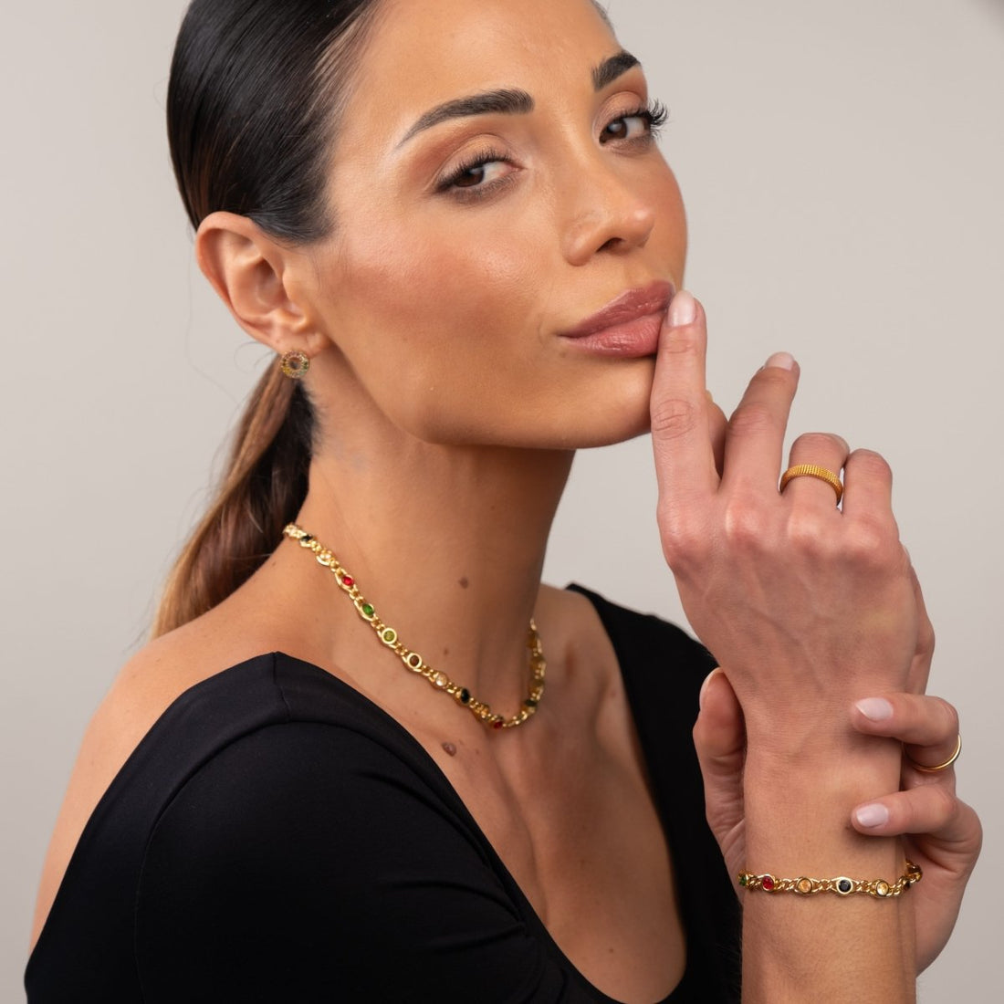 Brinco Rainbow Banhado em Ouro 18k - Murano Joias