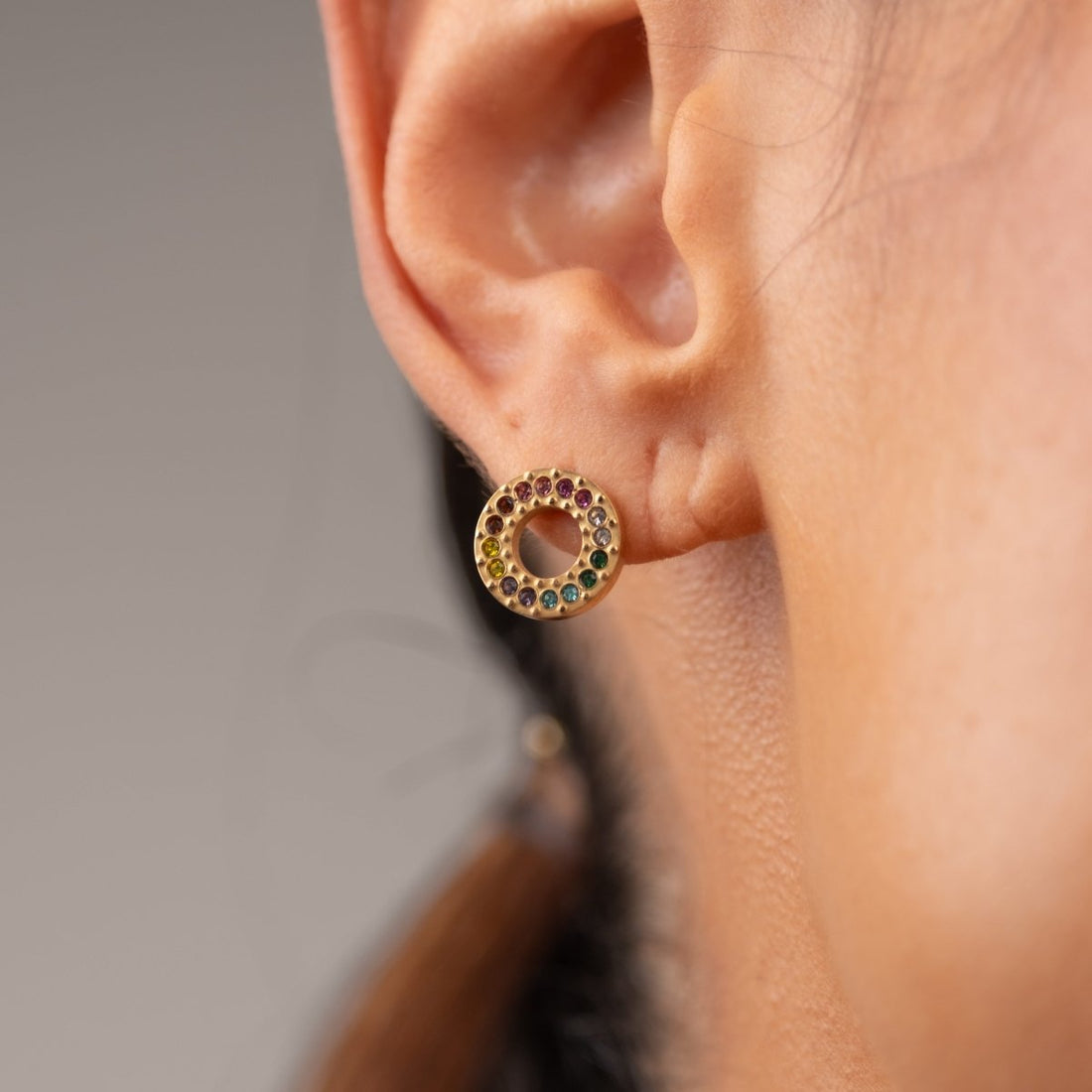 Brinco Rainbow Banhado em Ouro 18k - Murano Joias