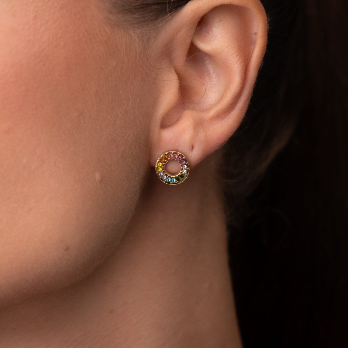 Brinco Rainbow Banhado em Ouro 18k - Murano Joias