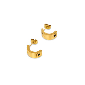 Brinco Square Charm Banhado em Ouro 18k - Murano Joias