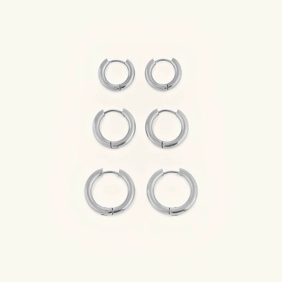 Brinco Trio de Argolas Banhado em Ouro 18K - Murano Joias
