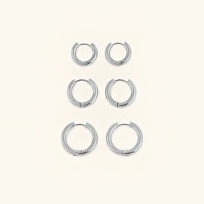 Brinco Trio de Argolas Banhado em Ouro 18K - Murano Joias