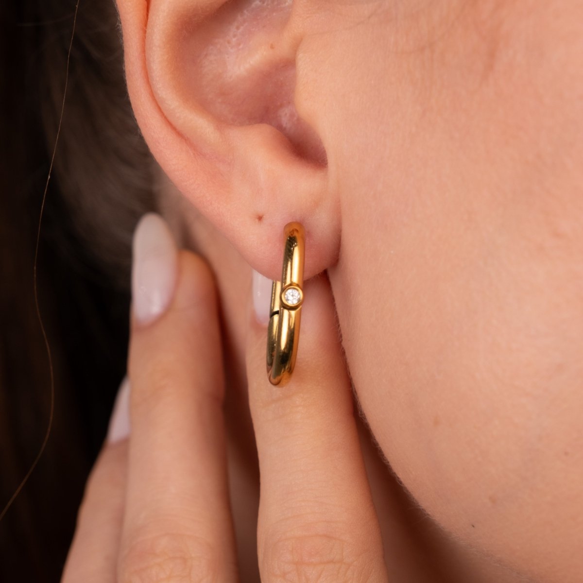 Brincos de Argola Shine Banhado em Ouro 18k - Murano Joias