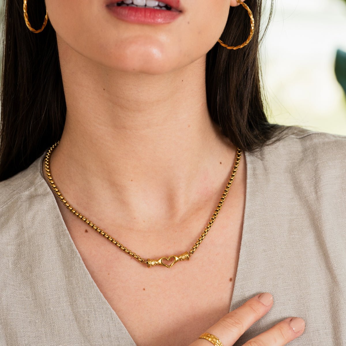 Colar Amavi Banhado em Ouro 18K - Murano Joias